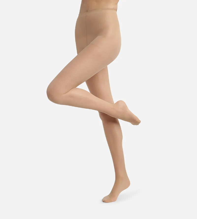 Collant femme chair en voile Lycra renforcé Beige Éclat Ultra Resist