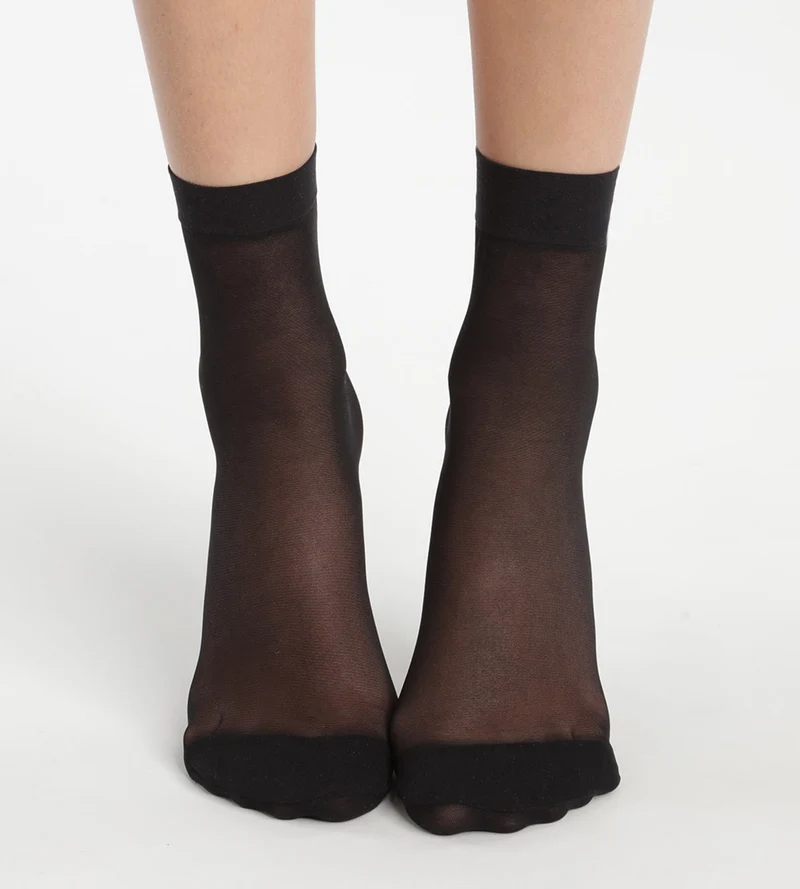 Lot de 2 paires de socquettes en voile renforcé Noir Ultra Resist