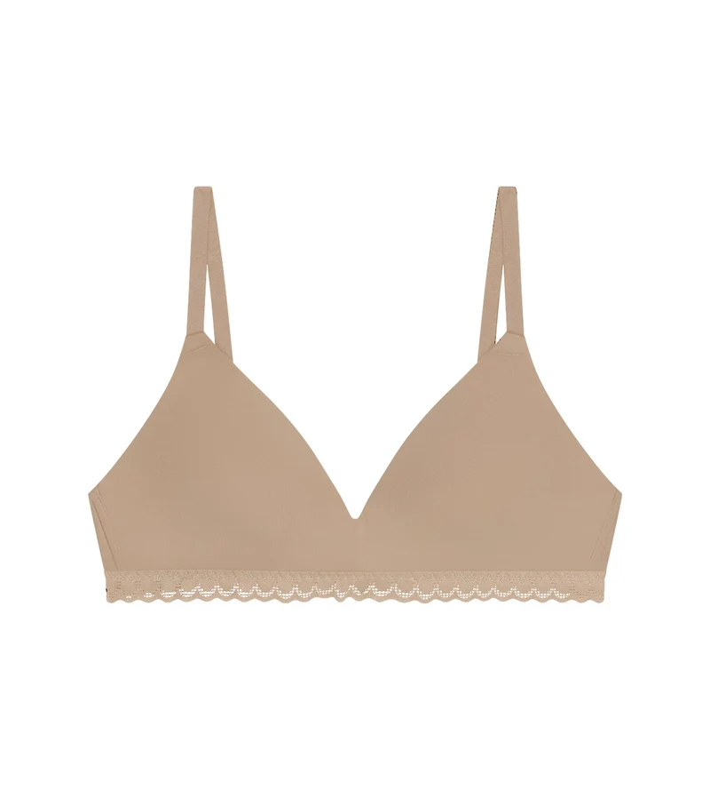 Soutien-gorge fille sans armature microfibre et dentelle Nude Daily