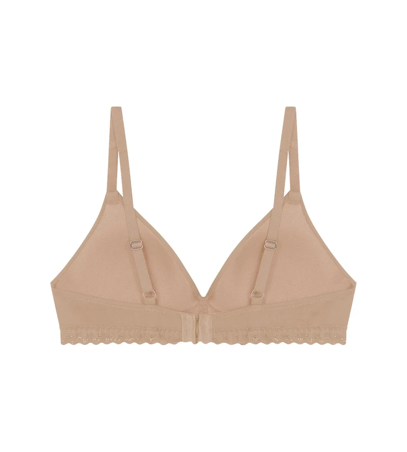 Soutien-gorge fille sans armature microfibre et dentelle Nude Daily