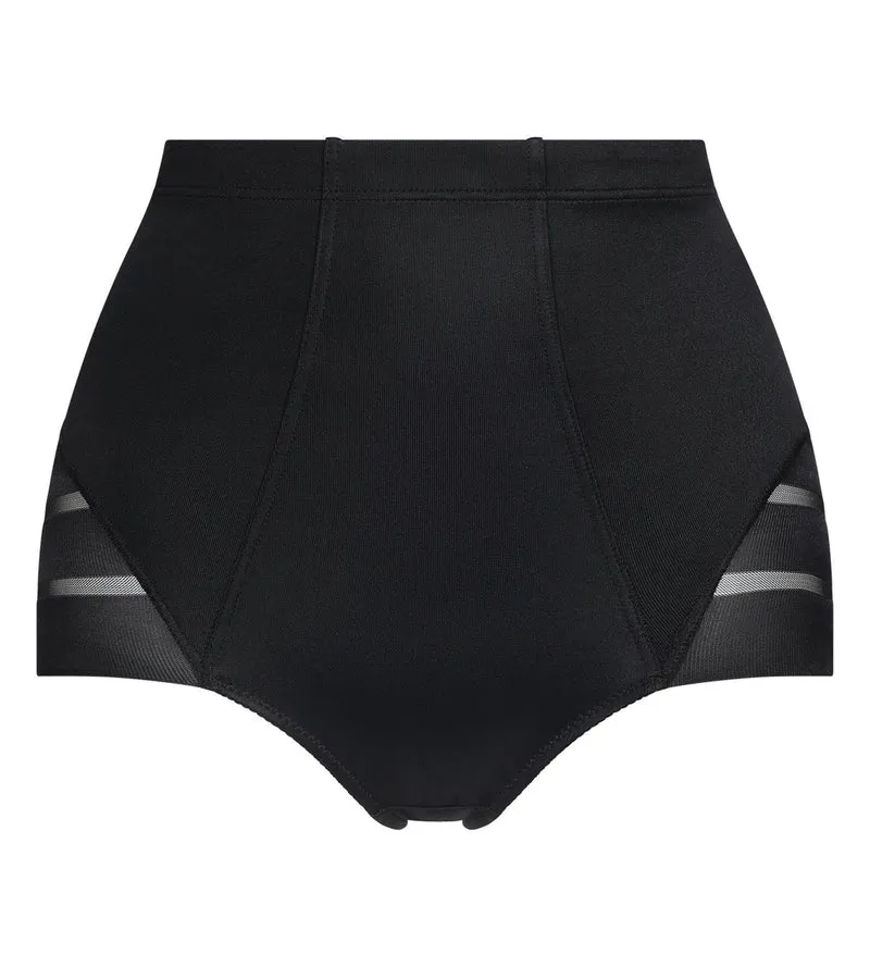 Culotte haute ventre plat Noire Femme Dim Silhouette Élégance