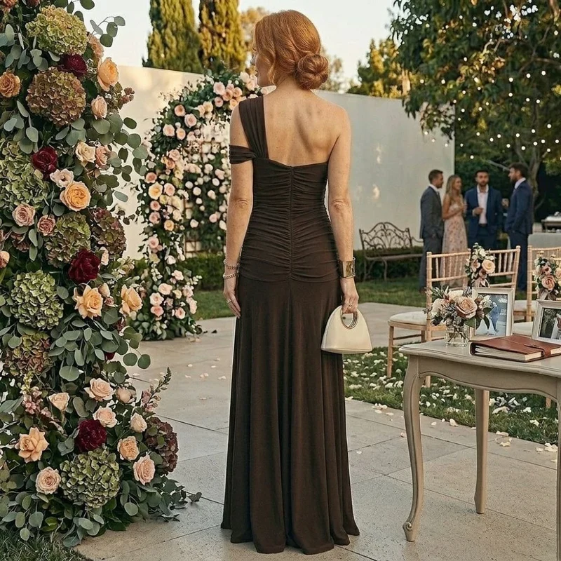 Robe Longue Asymétrique Monobretelle - Sophia