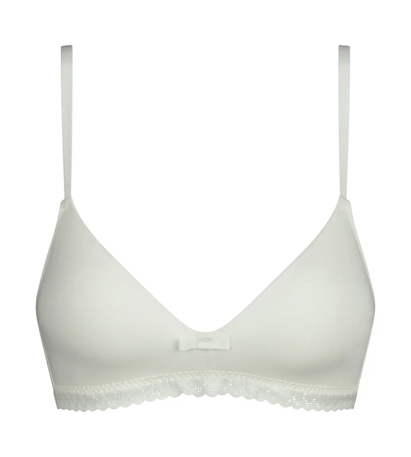 Soutien-gorge triangle sans armature Ivoire Daily Coton
