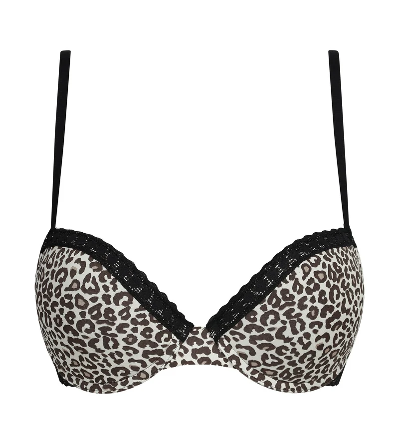Soutien-gorge corbeille en microfibre léopard Dim Daily Micro
