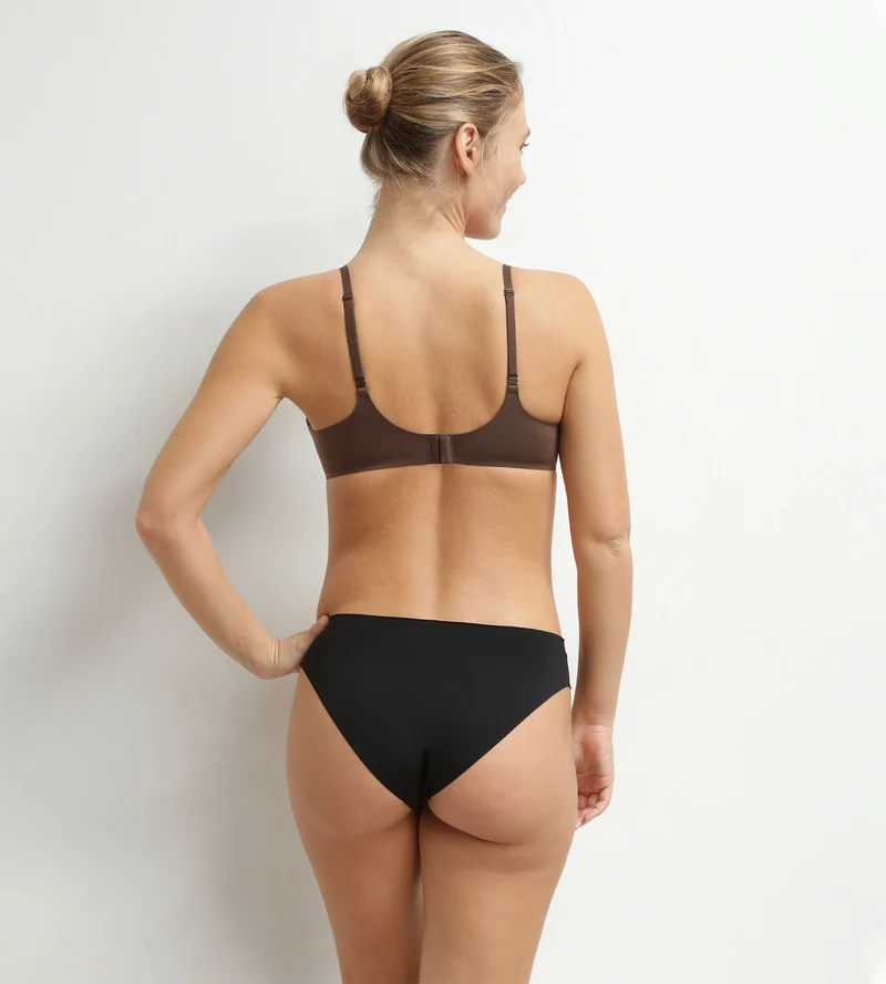 Soutien-gorge paddé sans armature en microfibre Brun Dim Invisible