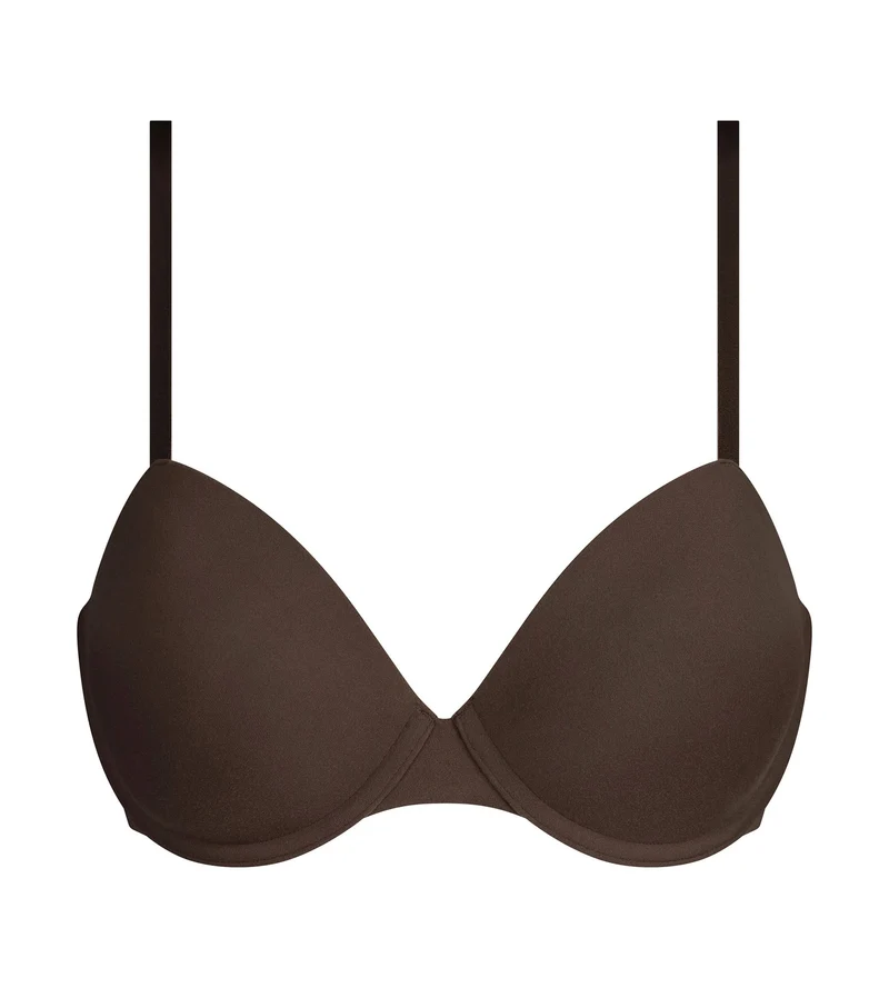 Soutien-gorge paddé à armatures en microfibre Marron Dim Invisible