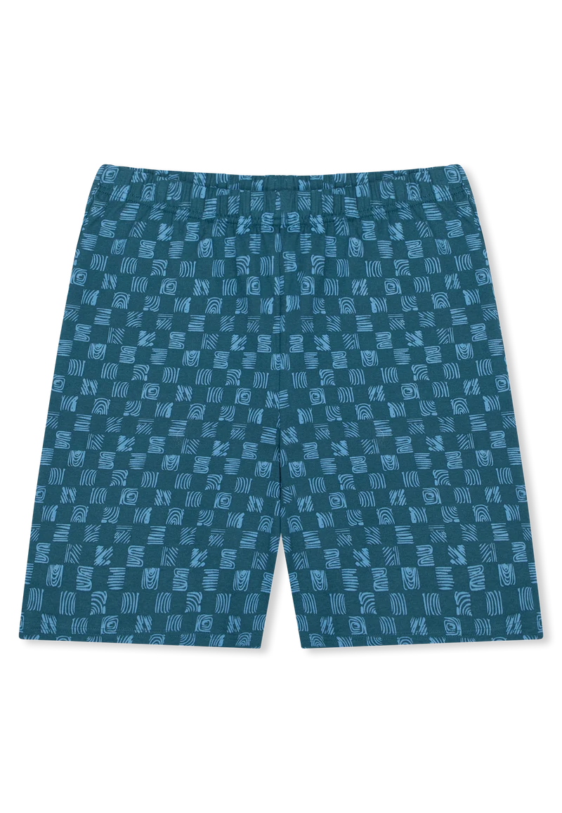Schlafanzug kurz Gelb/Blau gemustert - Teens Nightwear