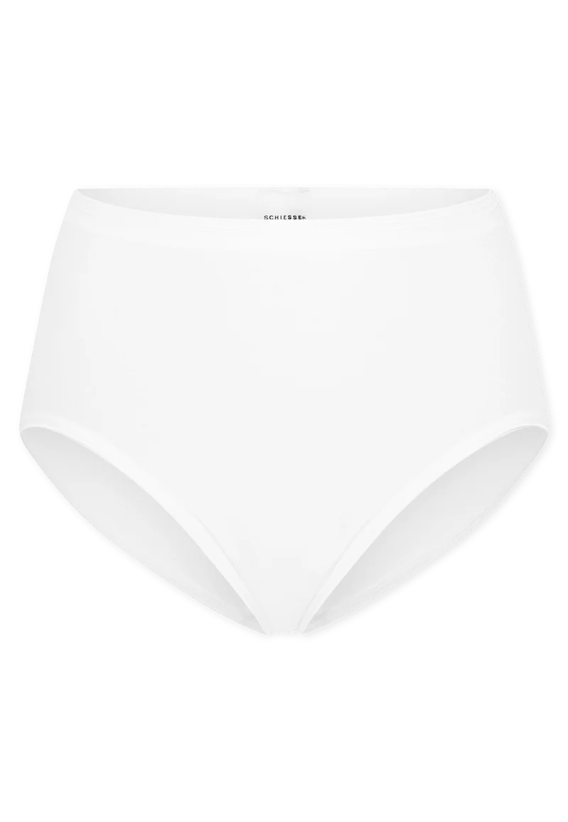 High Waist Slip Feinripp Weiss - Luxury