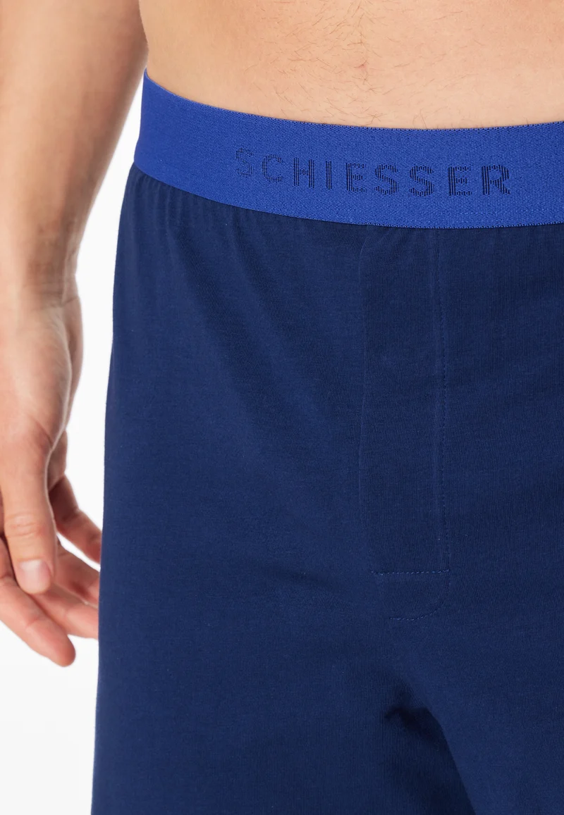 Schlafanzug kurz Blau gestreift - 95/5