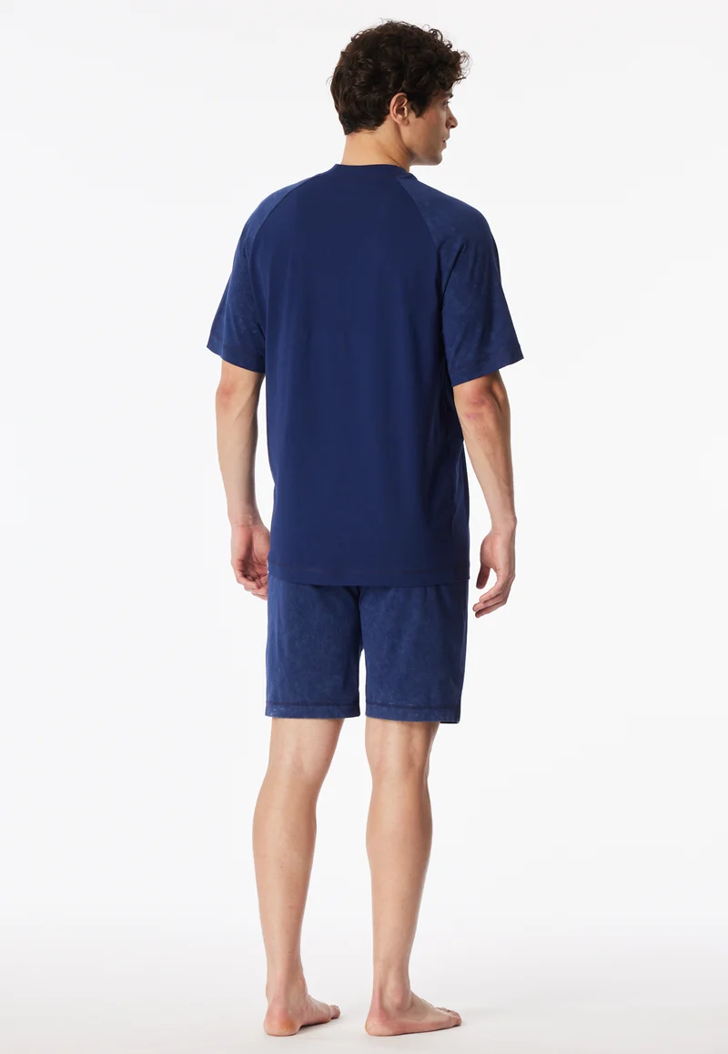 Schlafanzug kurz Blau - Modern Essentials