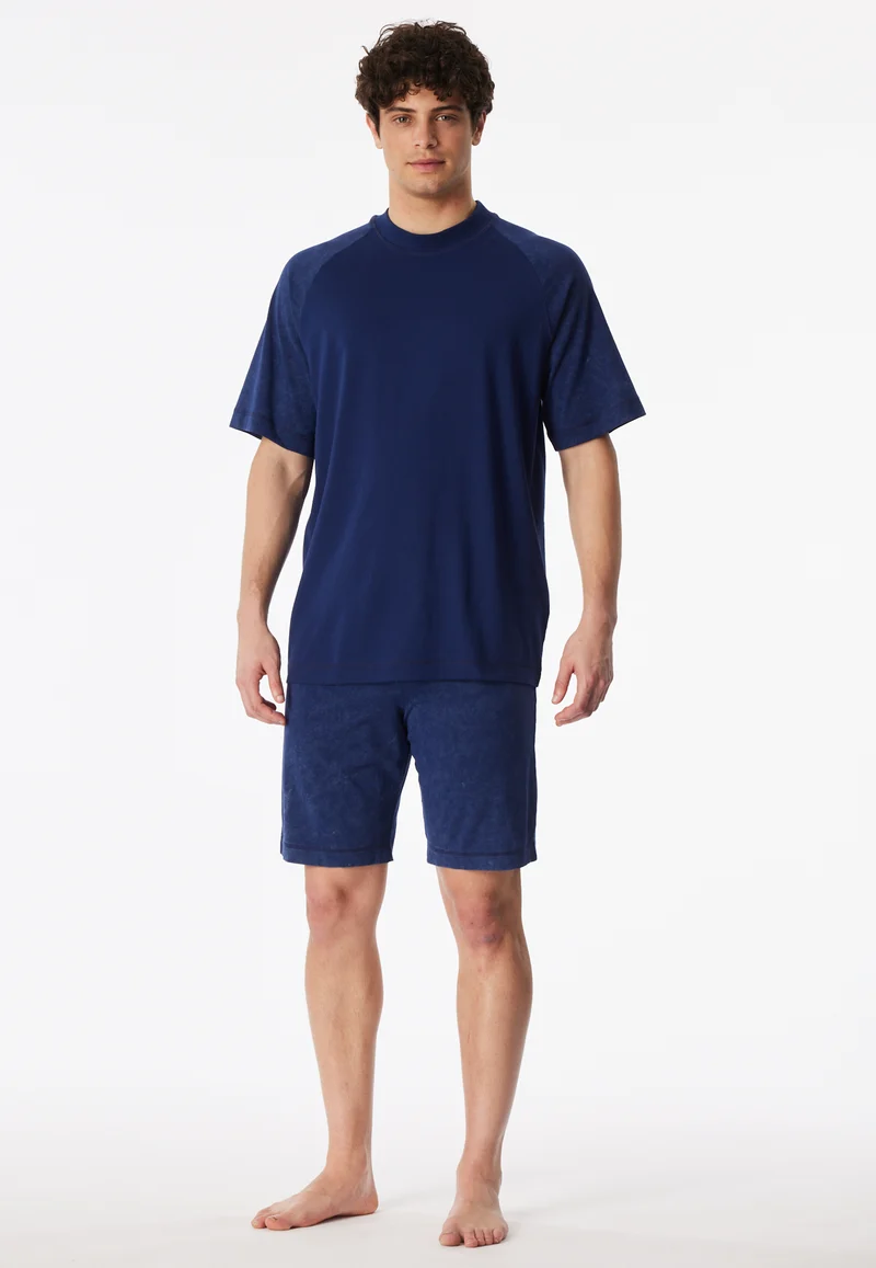 Schlafanzug kurz Blau - Modern Essentials