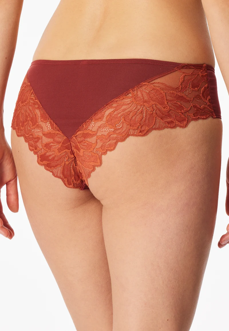 Brazilian Slip mit Spitze Rost - Unique Cotton