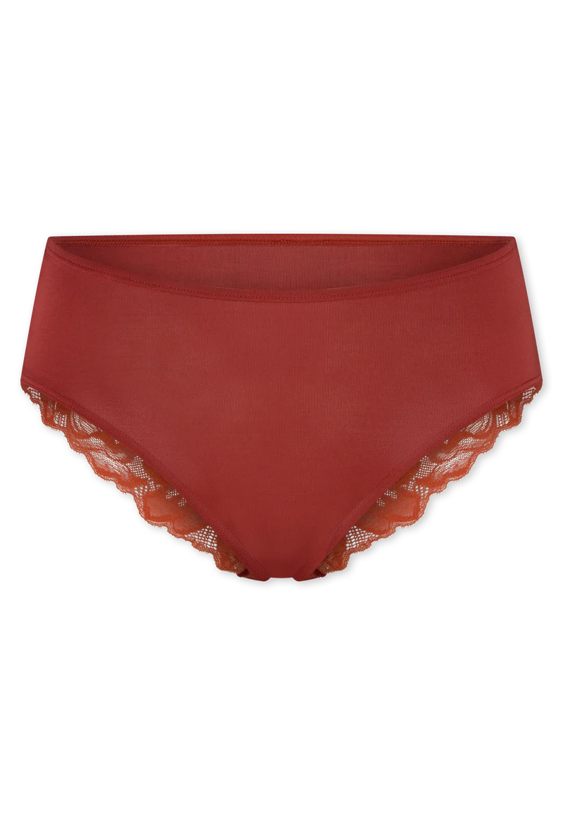 Brazilian Slip mit Spitze Rost - Unique Cotton
