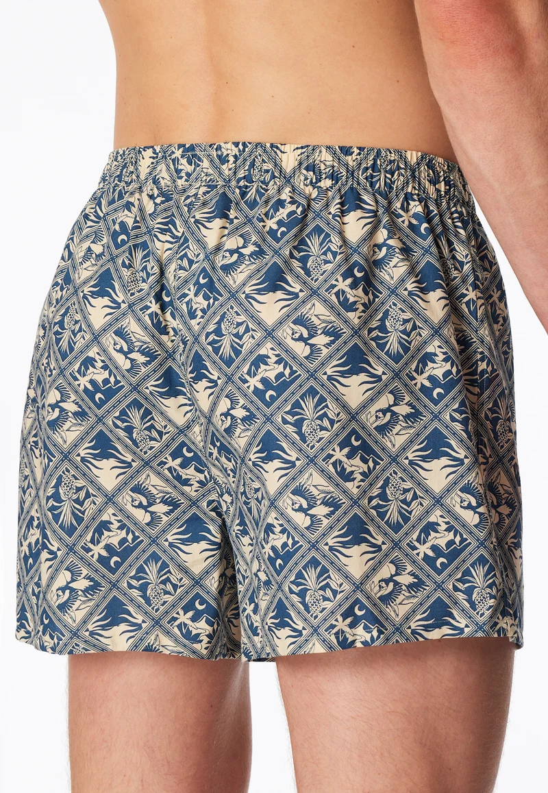 Boxershorts mit Knopfleiste 2er-Pack Dunkelblau kariert - Boxershorts Multipacks