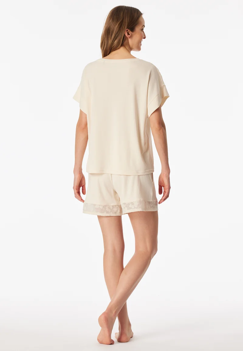 Schlafanzug kurz Soft Beige - Modern Allure
