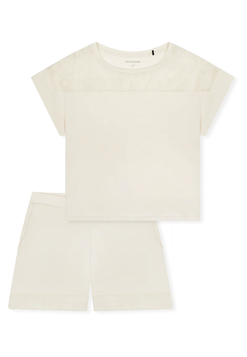Schlafanzug kurz Soft Beige - Modern Allure
