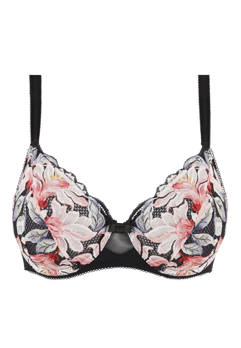 Soutien-gorge emboîtant Rosa Fantaisie Aquarelle Florale Noire