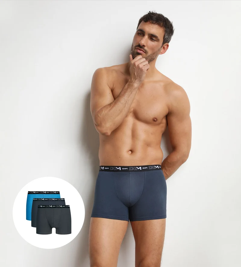 Lot de 3 boxers homme Atlantique Dim Coton Stretch