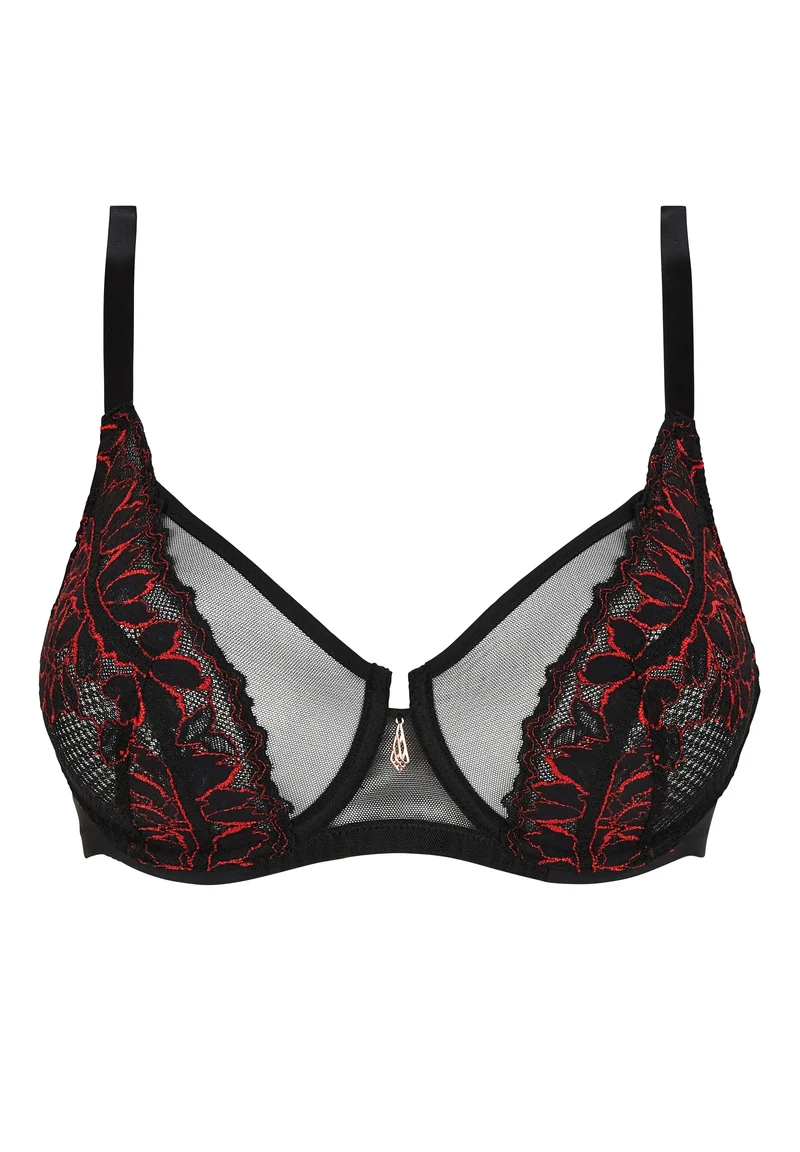 Soutien-gorge corbeille Mélodie Noir & Rouge