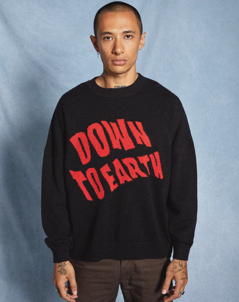 Pull Jamin en noir Down To Earth