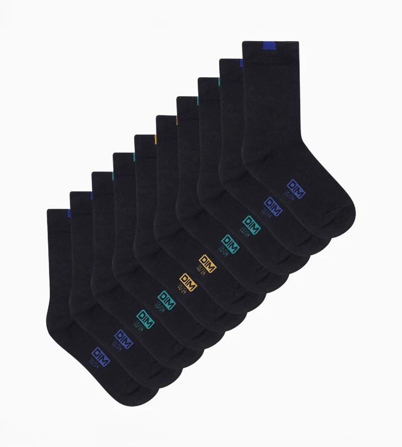 Lot de 5 paires de chaussettes enfant en coton Bleu Marine Écodim