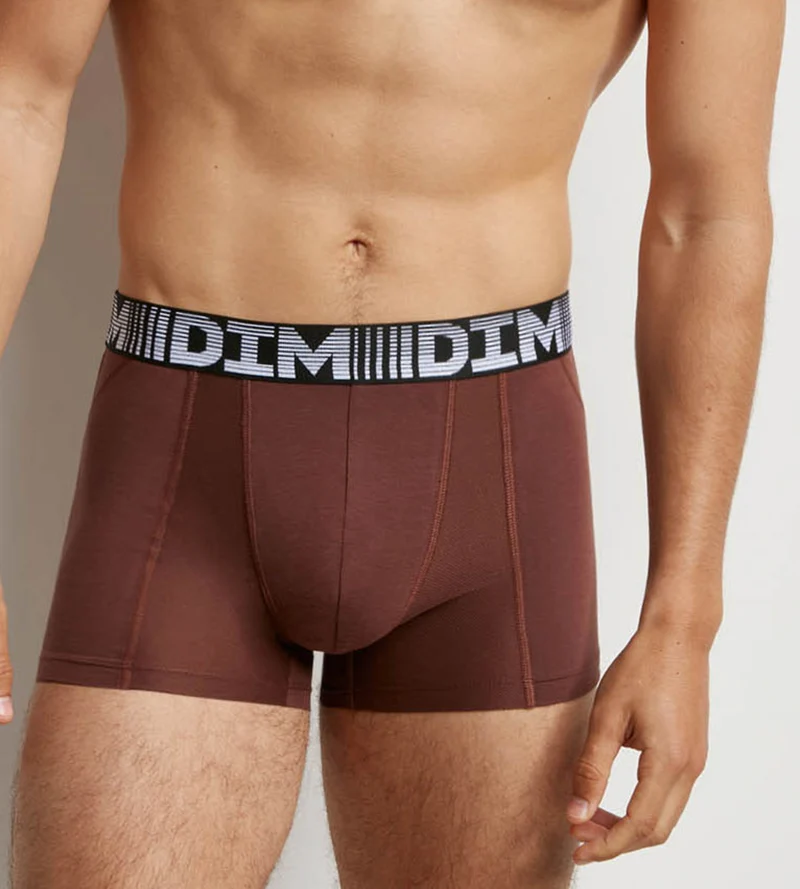 Lot de 2 boxers homme respirants coton et lycra Kaki 3D Flex Air