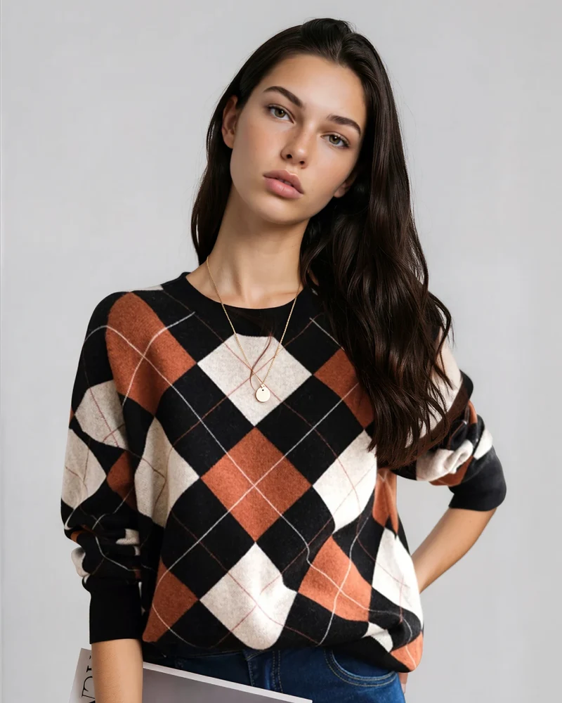 Pull à Carreaux - Sandra