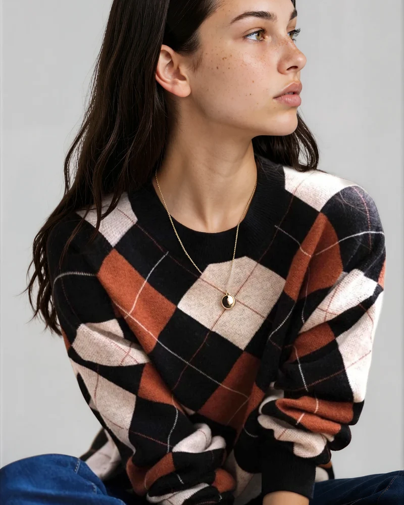 Pull à Carreaux - Sandra