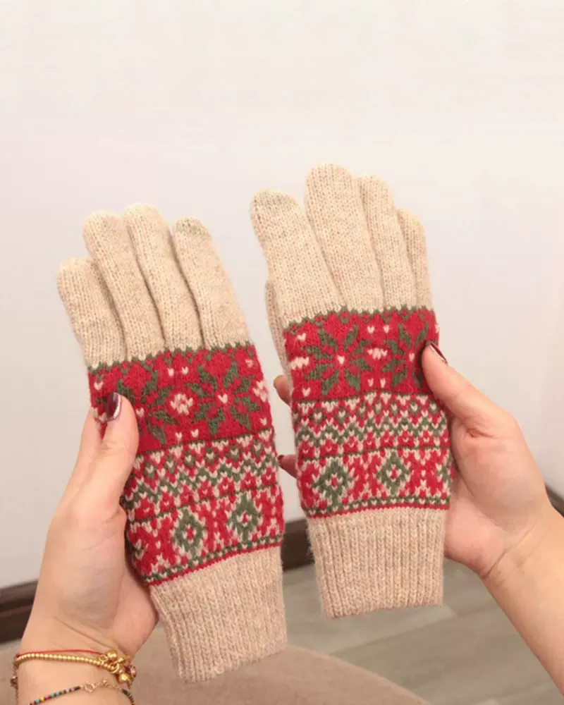 Gants Tactiles Flocons - Martine