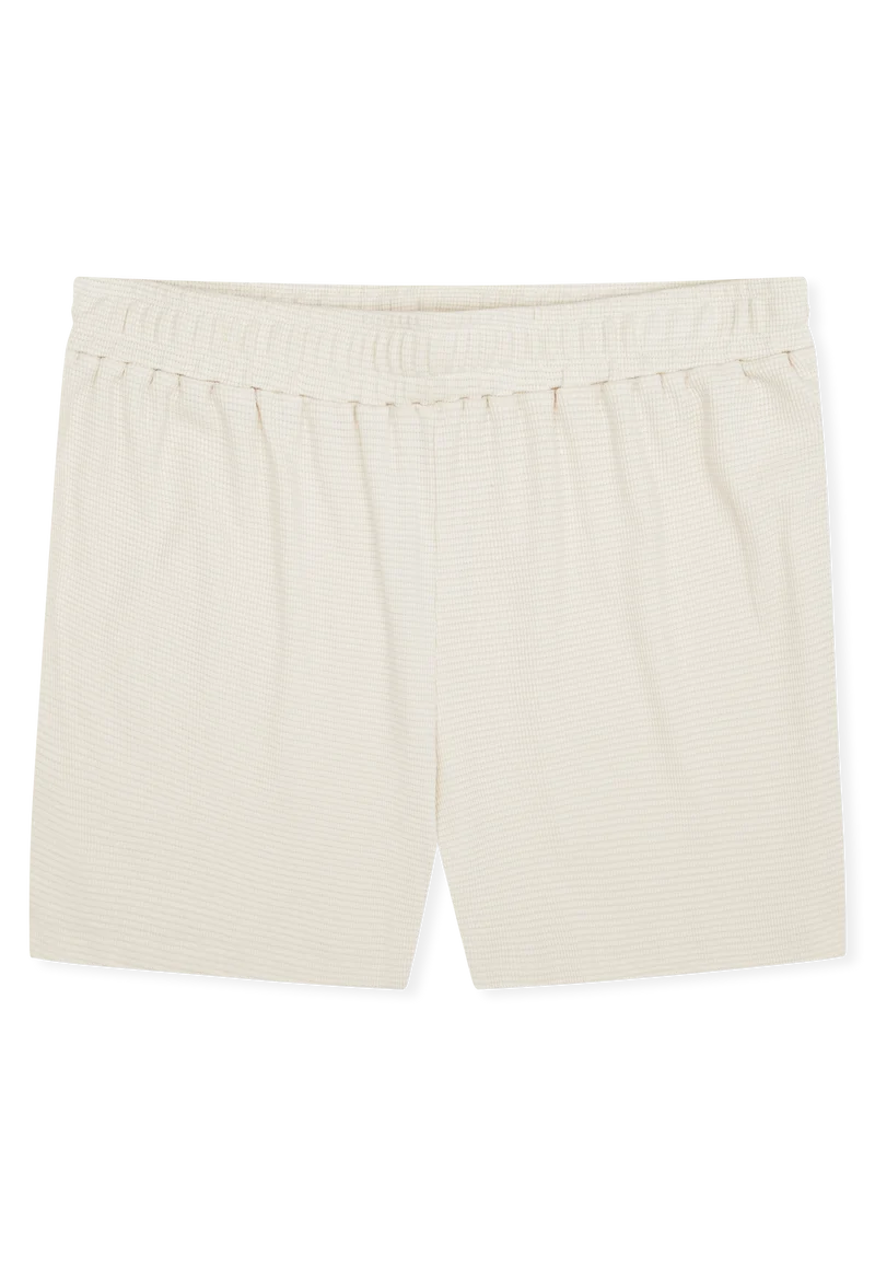 Schlafanzug kurz Feinripp Soft Beige - Casual Feel