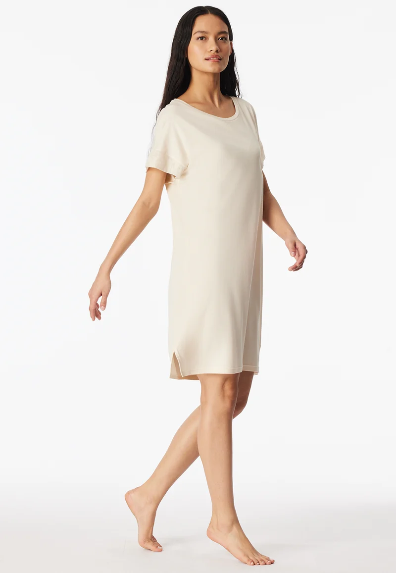 Nachthemd kurzarm Soft Beige - Modern Allure