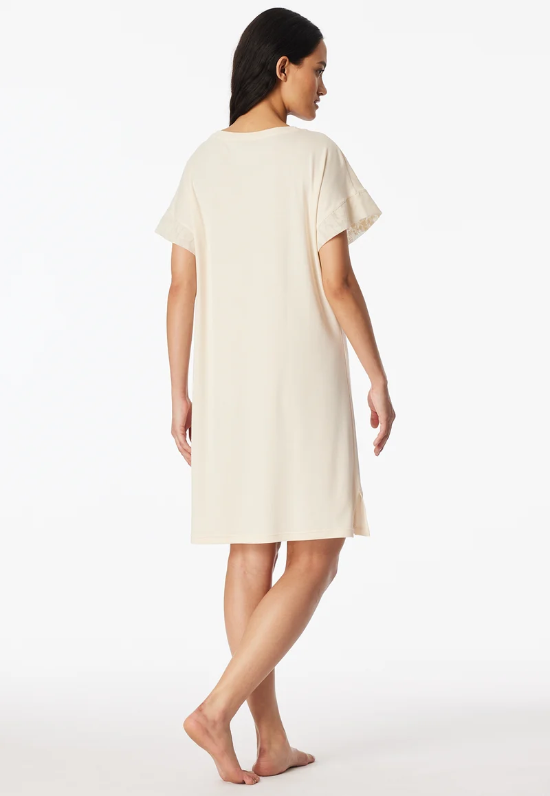 Nachthemd kurzarm Soft Beige - Modern Allure