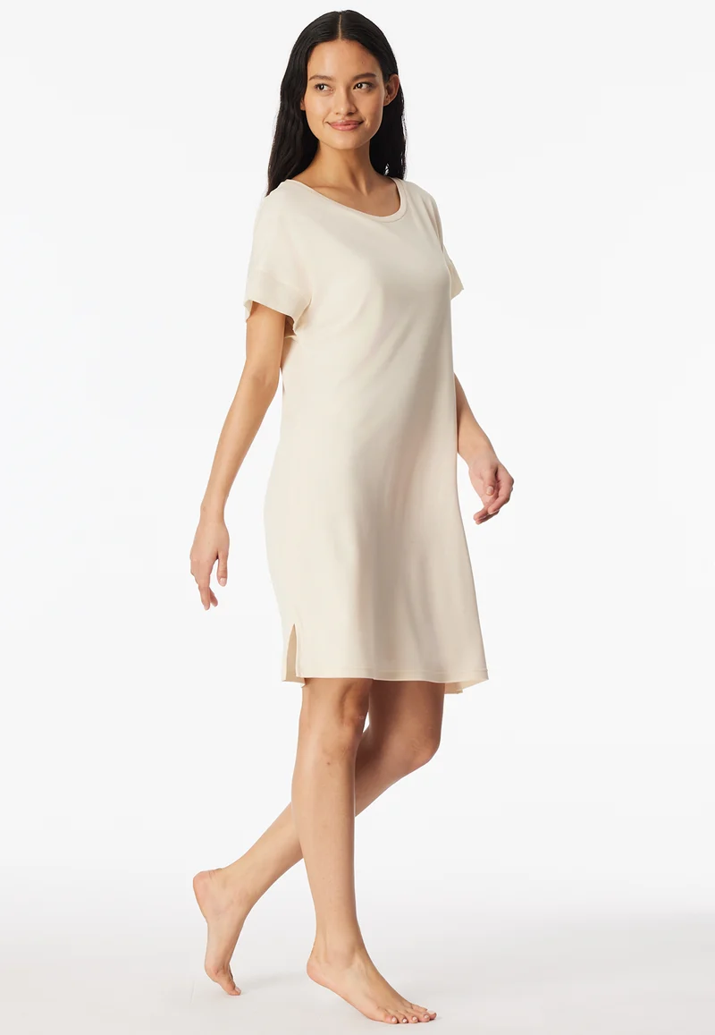 Nachthemd kurzarm Soft Beige - Modern Allure