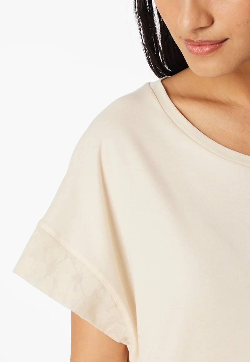 Nachthemd kurzarm Soft Beige - Modern Allure