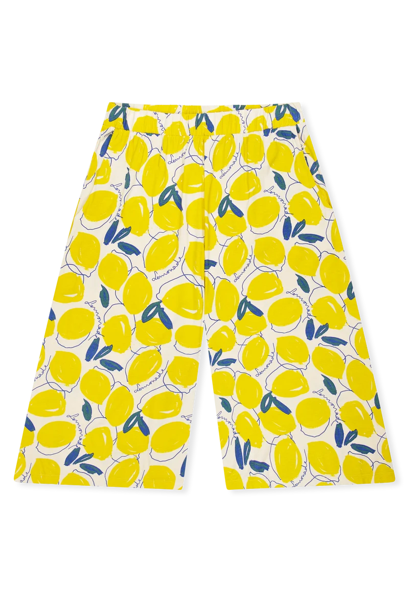 Schlafanzug 3/4-lang Blau/Gelb gemustert - Casual Fashion