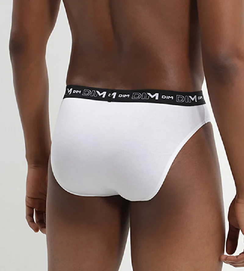Lot de 3 slips noir, gris et blanc Homme en coton stretch