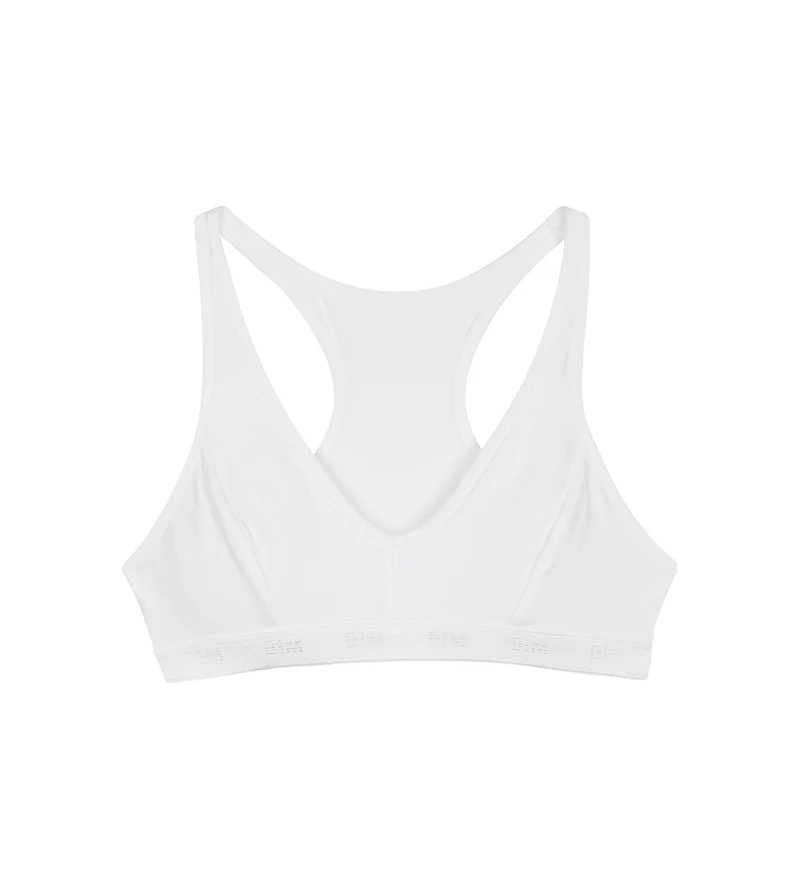 Brassière de sport blanche DIM Pocket Micro Girl