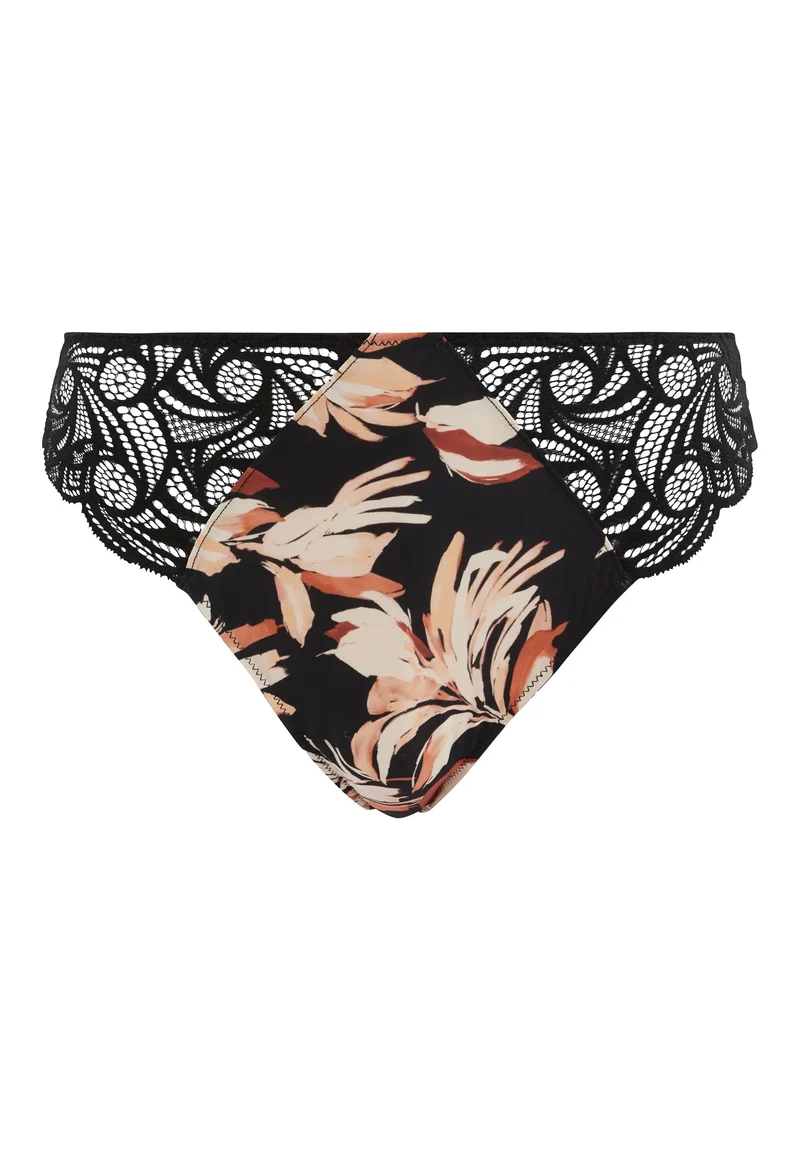 Slip Ariane Fantaisy Imprimé Feuilles & Noir