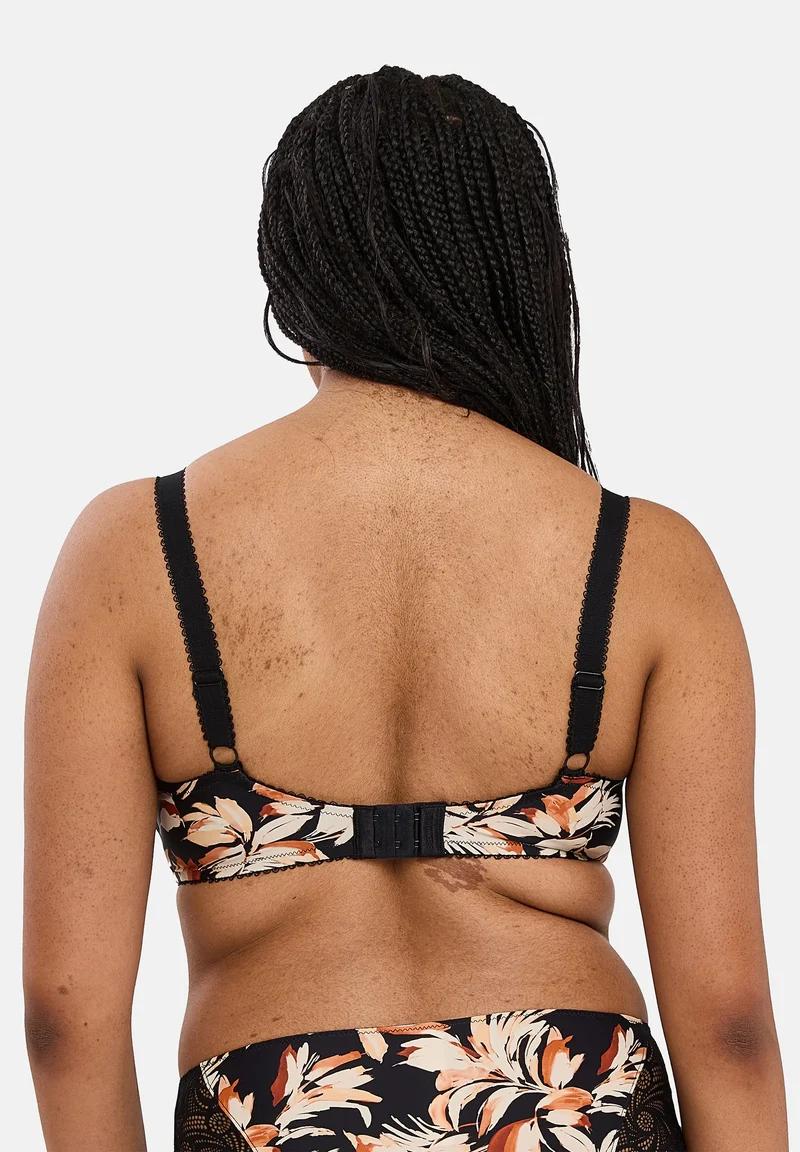 Soutien-gorge emboîtant Ariane Fantaisy Imprimé Feuilles & Noir