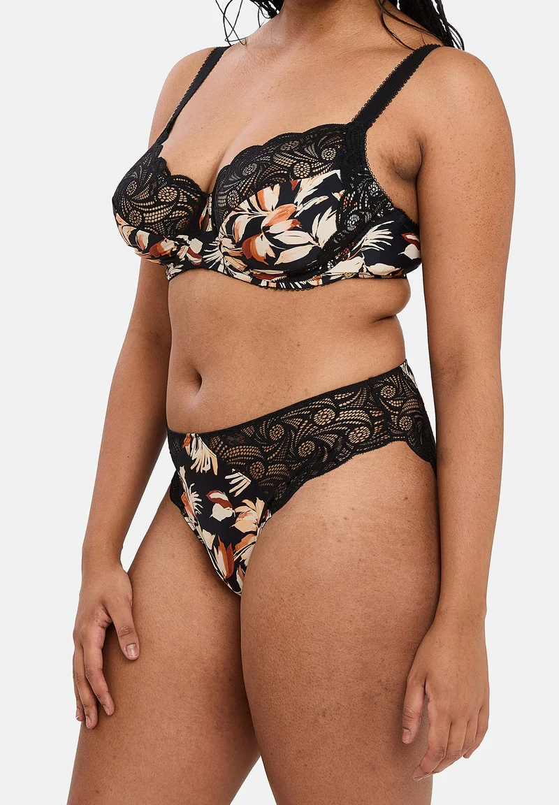 Soutien-gorge emboîtant Ariane Fantaisy Imprimé Feuilles & Noir