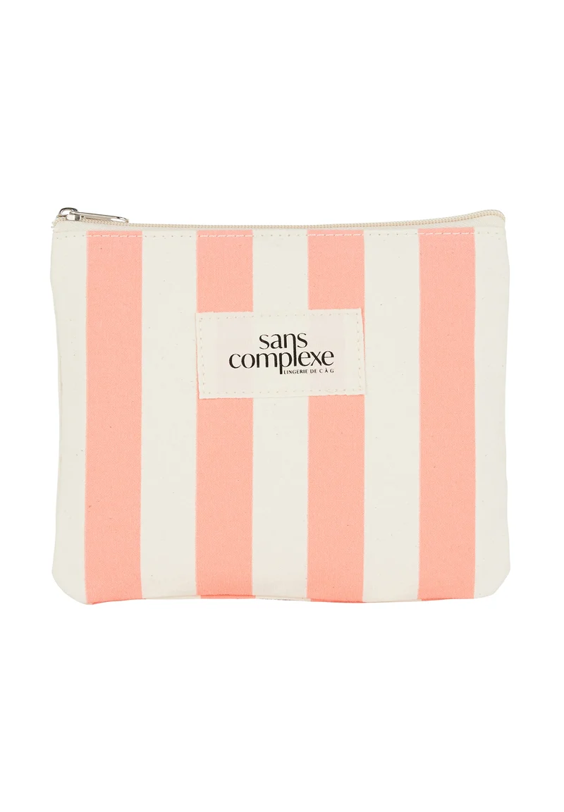 Trousse Rayée Rose et Blanc