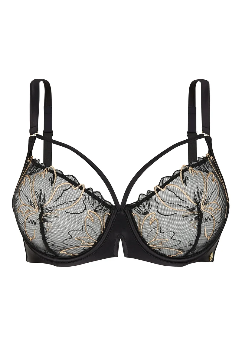 Soutien-gorge corbeille Alberta Noir & Or