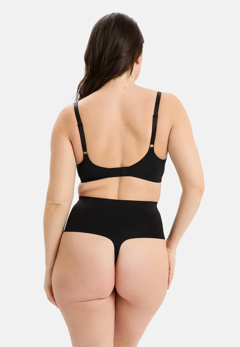 String taille haute gainant Perfect Touch Noir