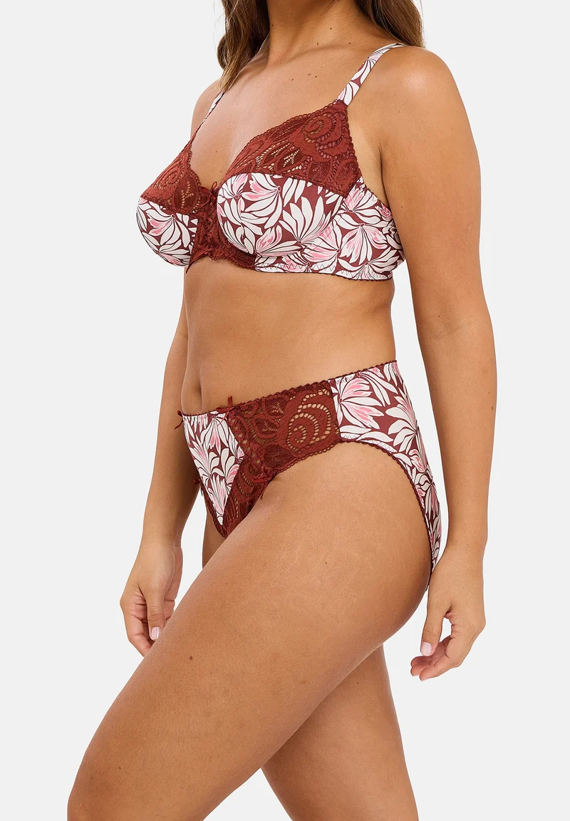 Soutien-gorge emboîtant Amélie Print Imprimé Floral Rouge Cabernet
