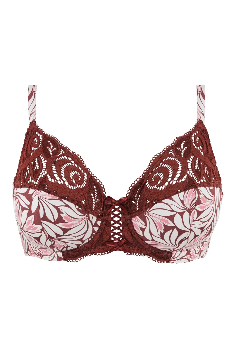 Soutien-gorge emboîtant Amélie Print Imprimé Floral Rouge Cabernet