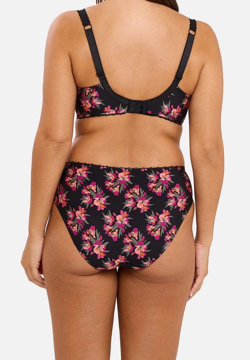 Soutien-gorge emboîtant Oriane Bouquets Noir & Rose