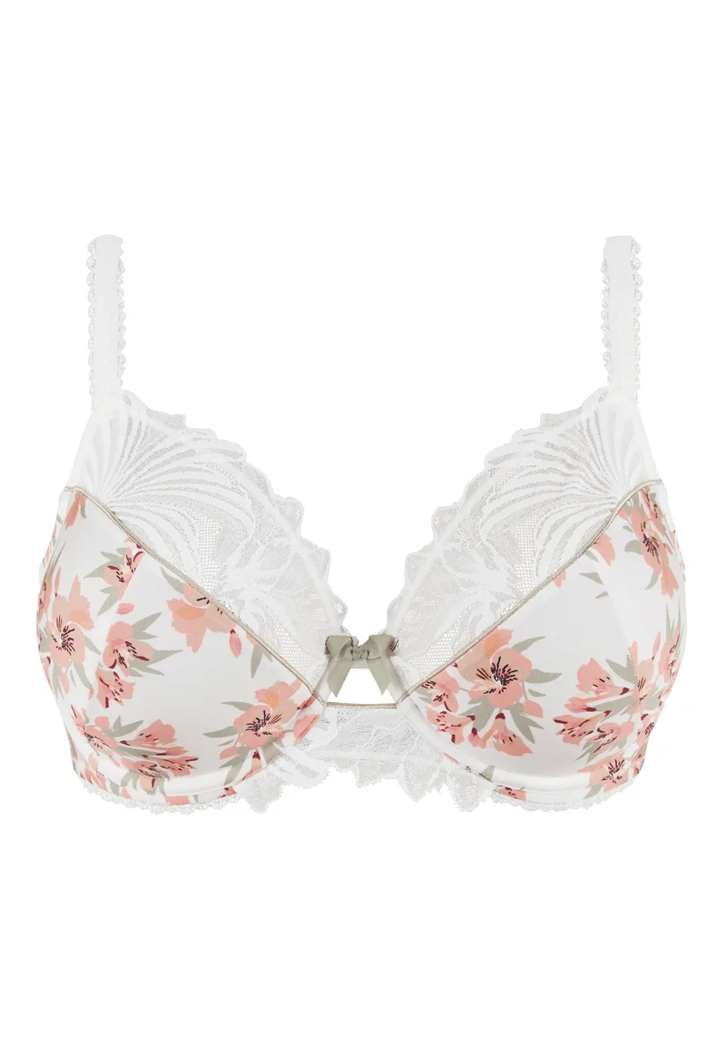 Soutien-gorge emboîtant Oriane Bouquets Blanc & Vert