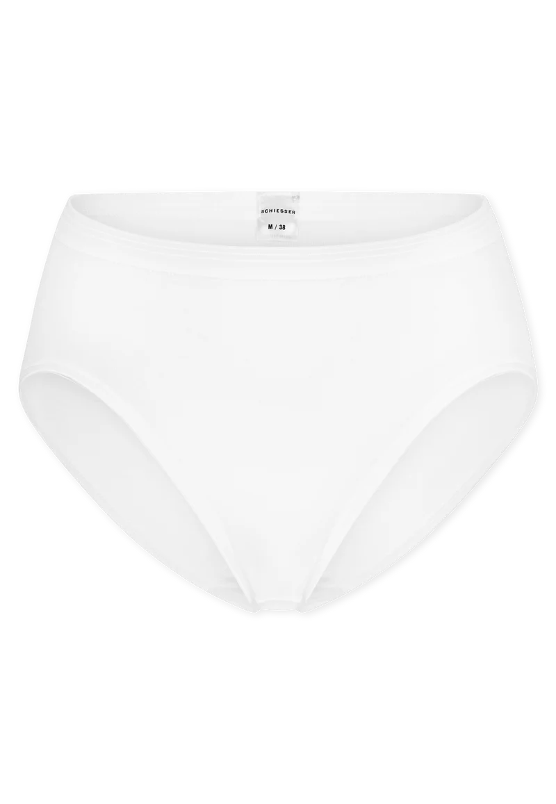 High Waist Slip Feinripp Weiss - Luxury