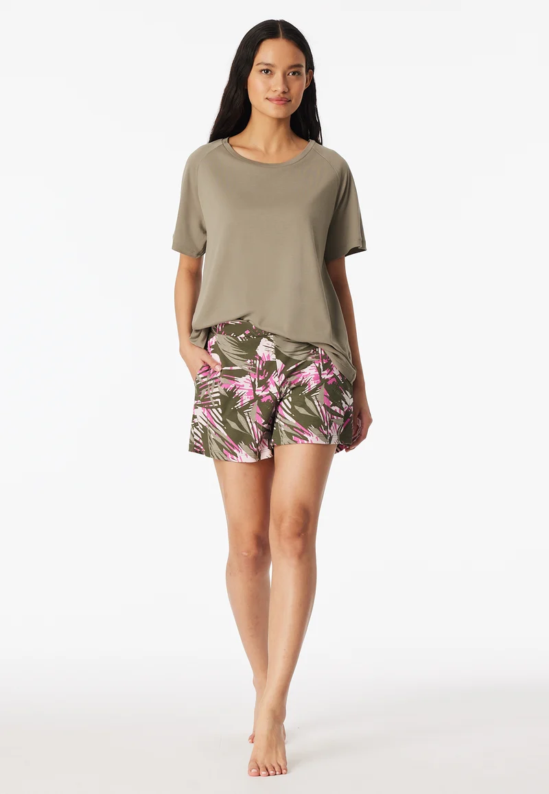 Schlafanzug kurz Bunt gemustert - Modern Nightwear
