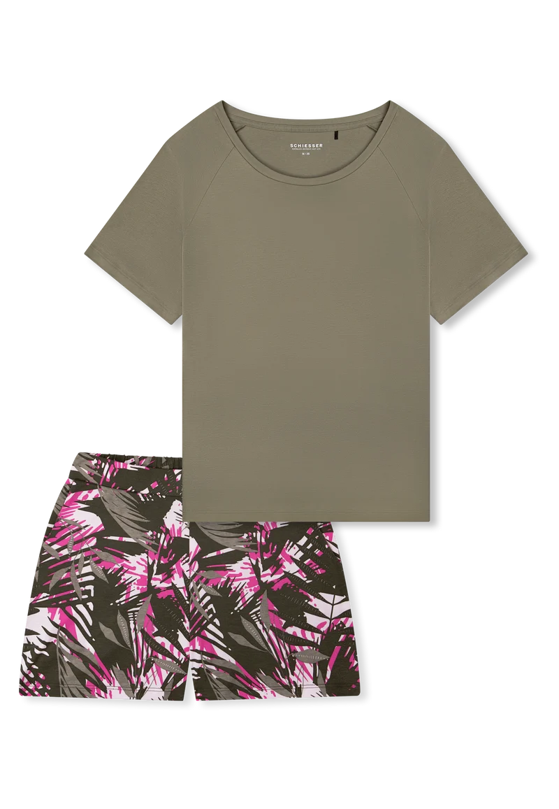 Schlafanzug kurz Bunt gemustert - Modern Nightwear